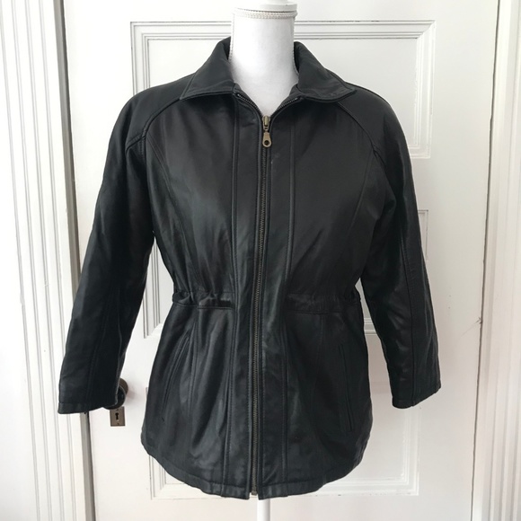 Dimension NY Lined Black Leather Jacket - Picture 2 of 5